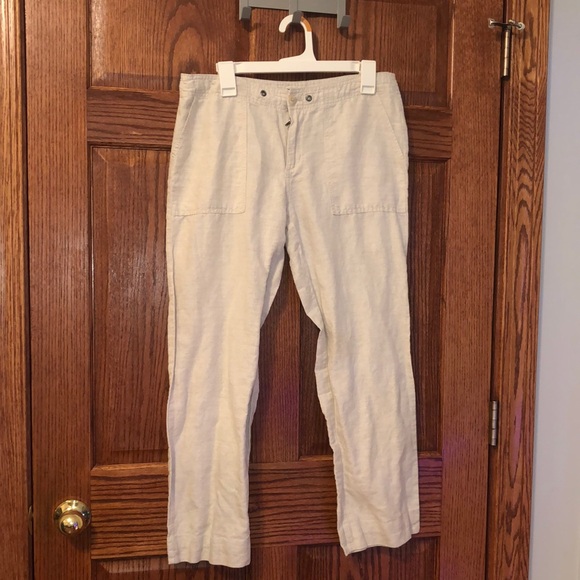 GAP Cream Ankle & Cropped Pants - Picture 1 of 5